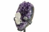 Sparkling Amethyst Geode With Metal Stand - Uruguay #342696-3